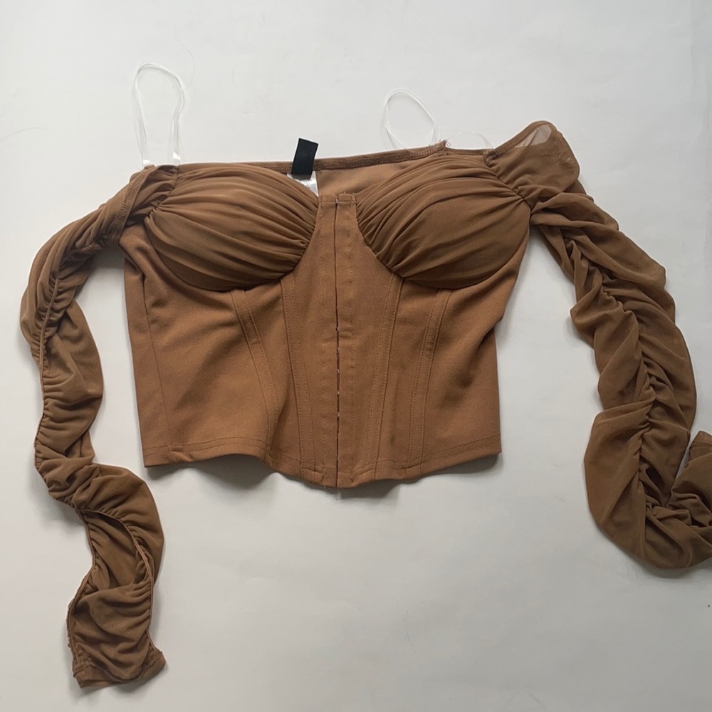 brown corset top